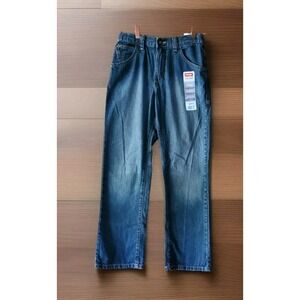 Wrangler Boys Five Star Premium Denim Straight Leg Jeans Medium Wash 14 Reg NWT